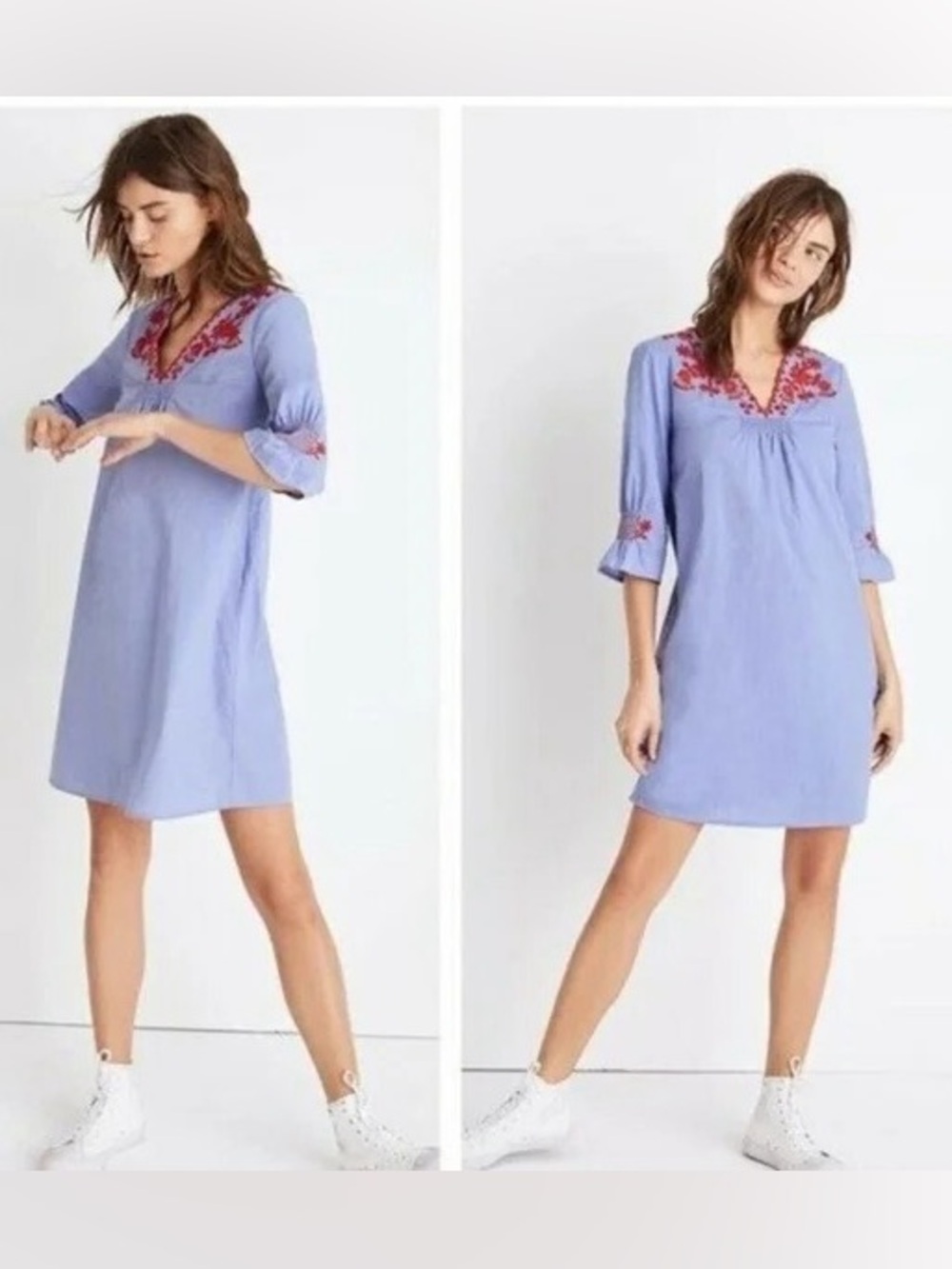 Madewell Embroidered Breeze Dress